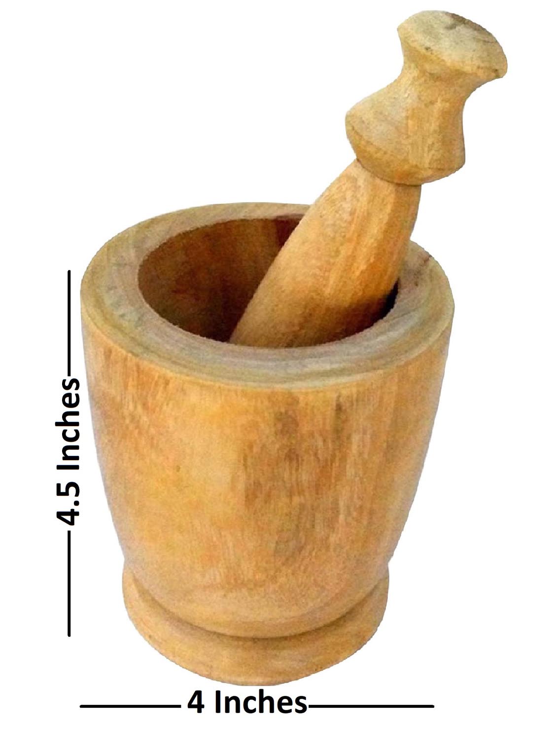 buzykart® wooden spoon set 1 frying, 1 serving, 1 masher, 1 chapati roller, 1 grinder 1 kitchen ware spoon - 18219320 - Zoom Image - 3
