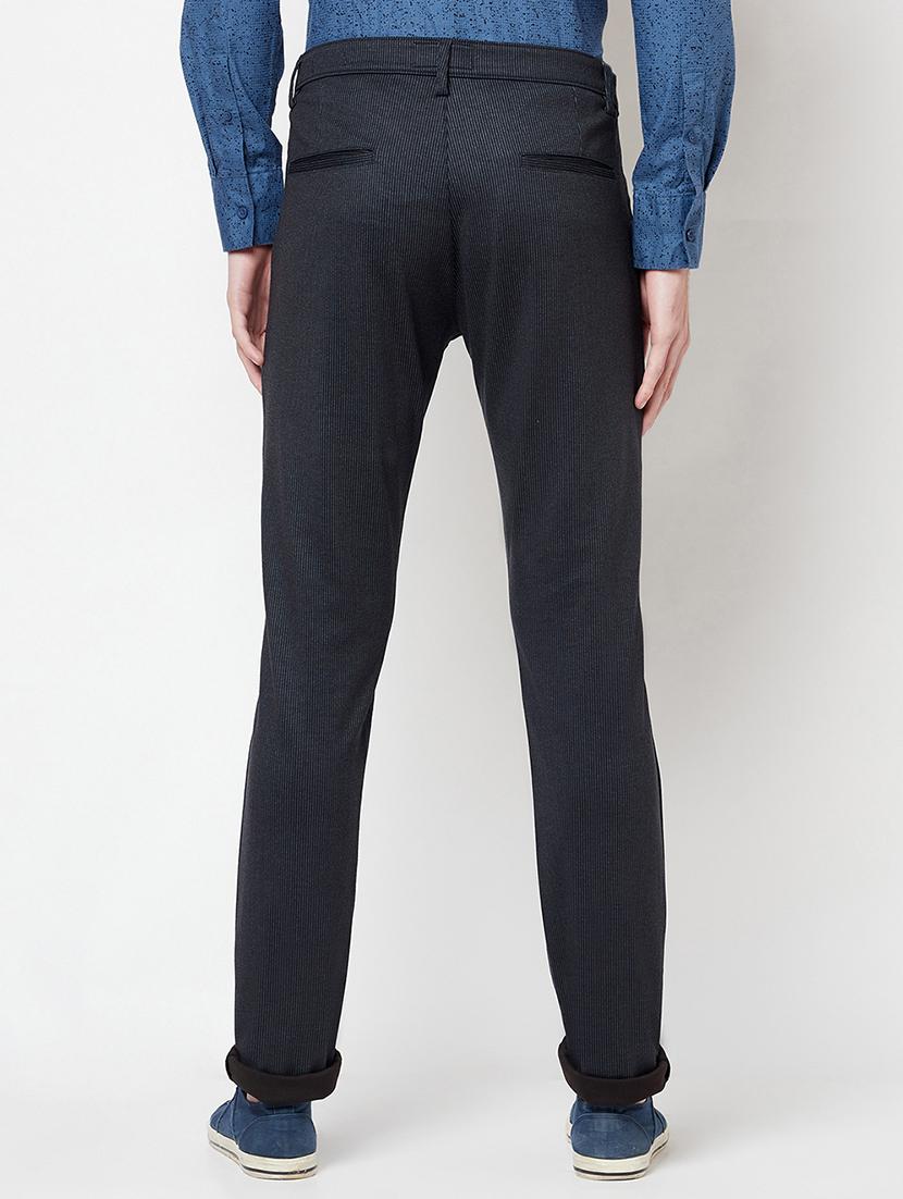 navy blue striped casual trouser - 18228974 - Zoom Image - 2