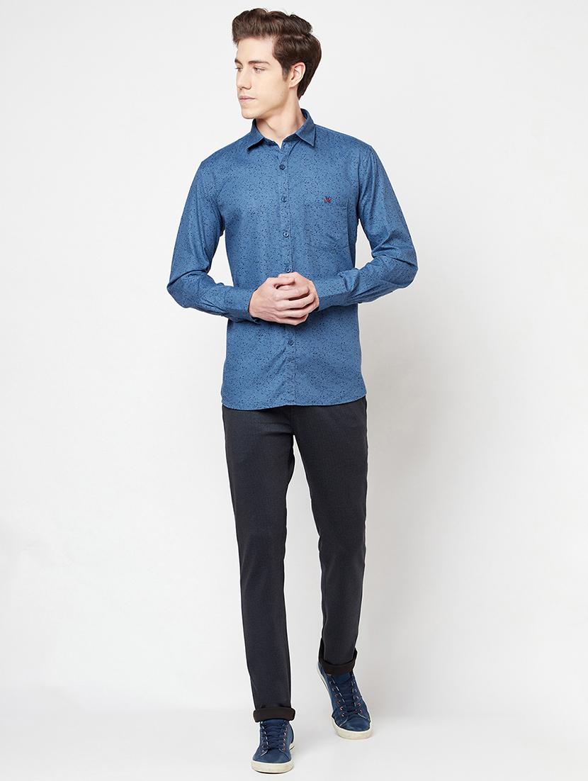 navy blue striped casual trouser - 18228974 - Zoom Image - 3