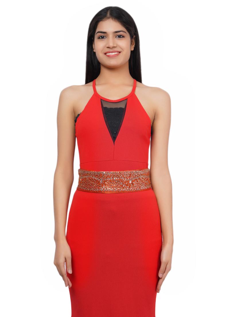 orange satin belt - 18233452 - Standard Image - 3