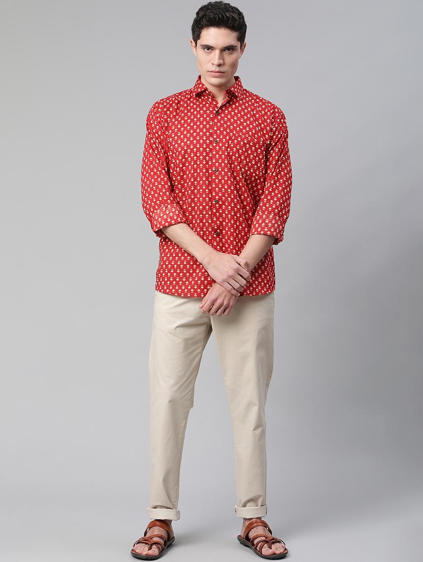 mens florals casual shirt - 18254049 - Zoom Image - 3