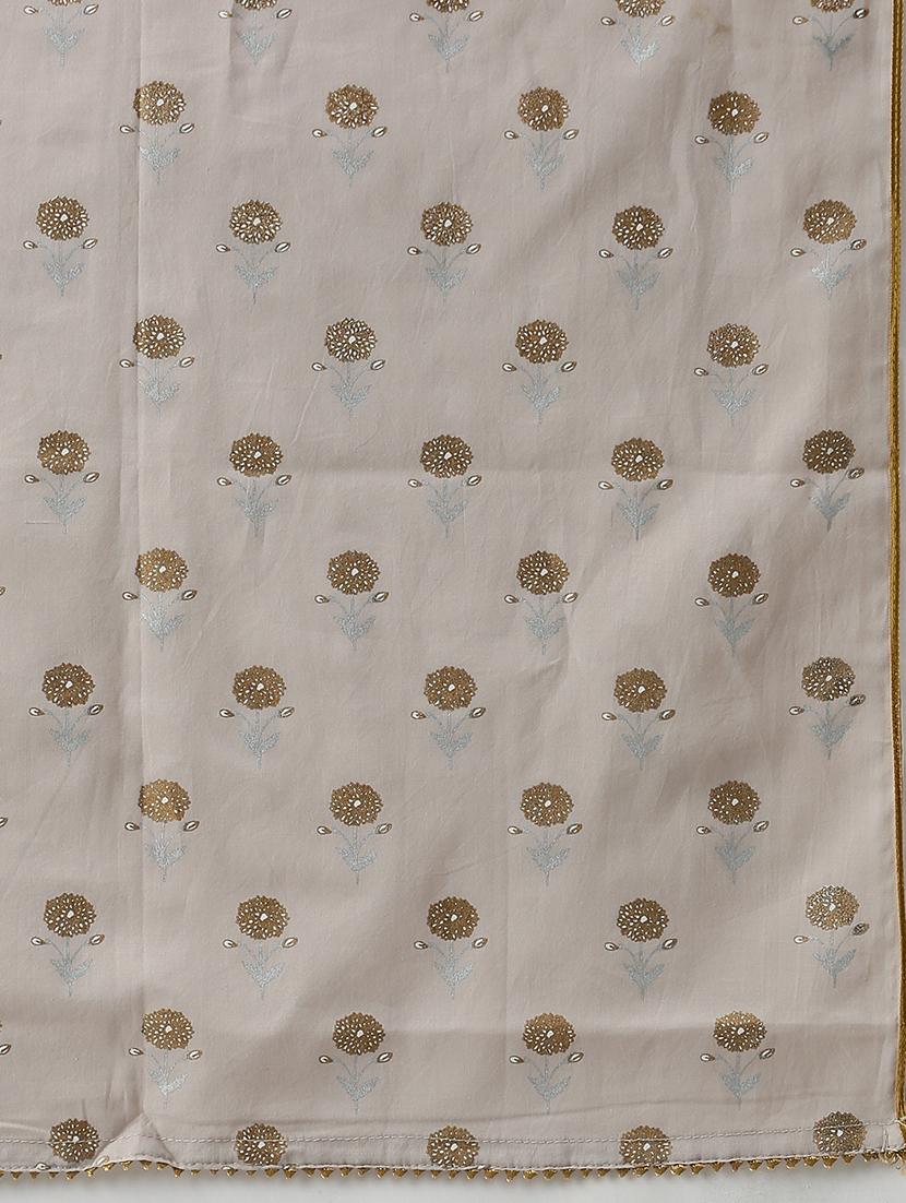 grey cotton blend kurta sharara set - 18260897 - Zoom Image - 7