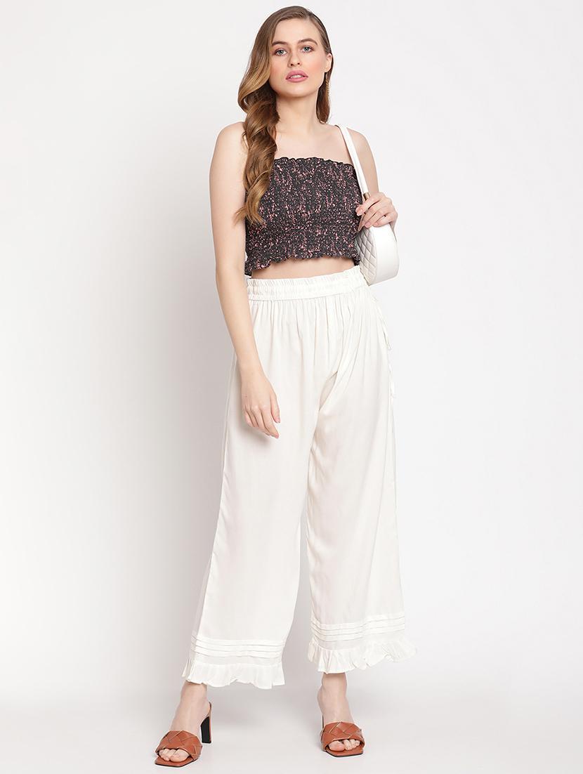 mid rise solid palazzo - 18277277 - Zoom Image - 3
