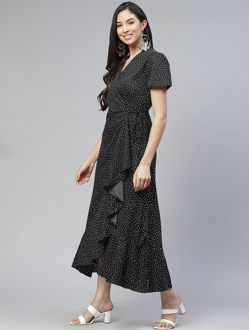 women's wrap printed dress - 18277745 - Standard Image - 2