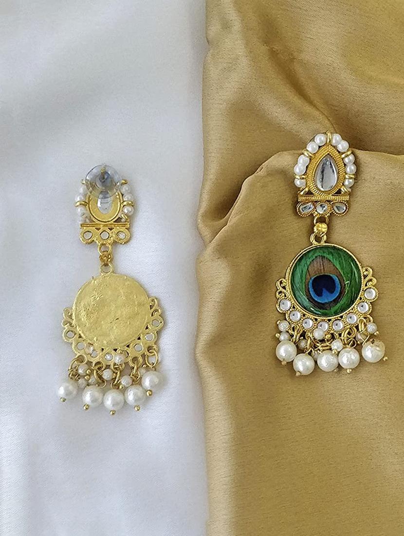 multi colored brass drop earring - 18294753 - Zoom Image - 2