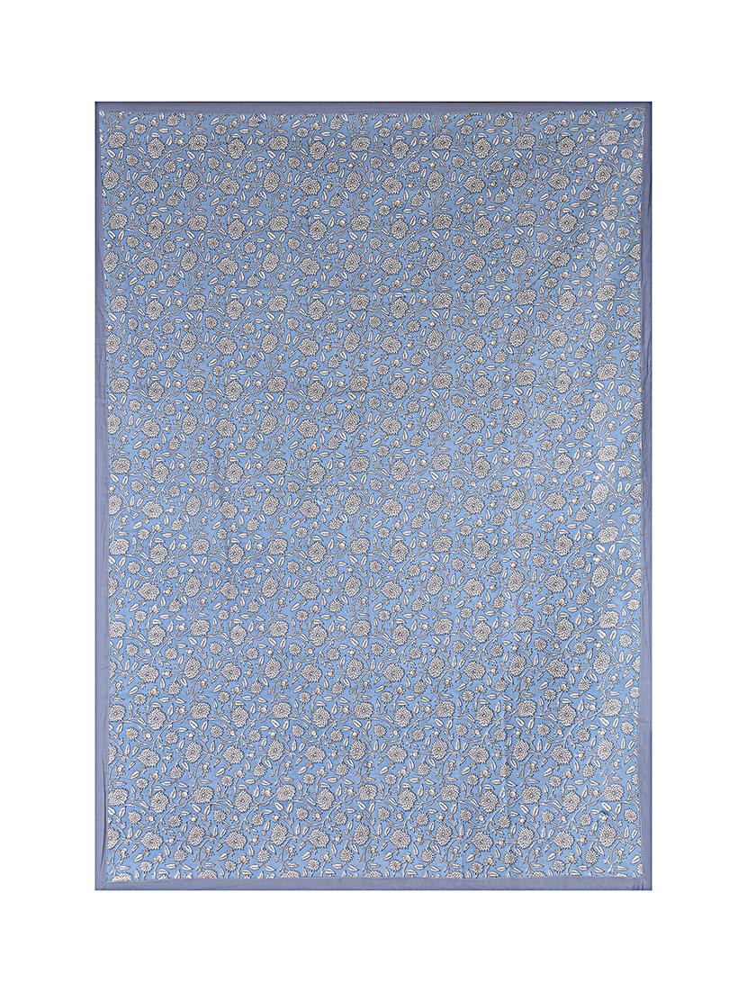 texstylers blue pure cotton 4 seater jaipuri print table cloth cover - 18299461 - Zoom Image - 2