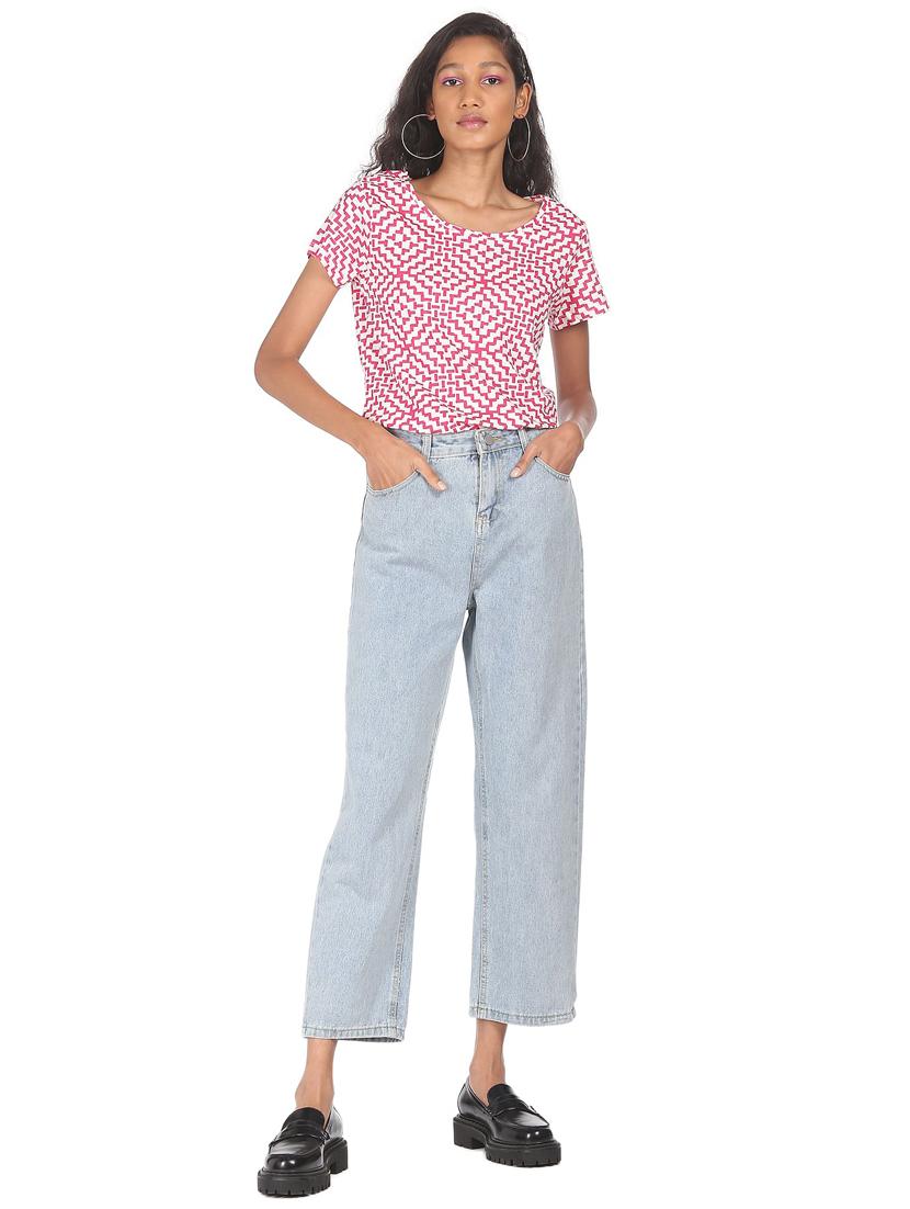 women's all over print round neck t-shirt - 18301831 - Zoom Image - 3
