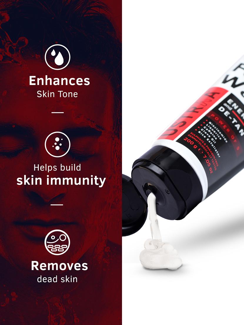 ustraa power face wash energize and de-tan - 200g - 18304095 - Standard Image - 4