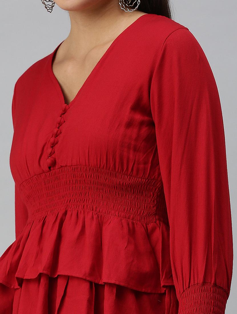 women's peplum v neck top - 18310545 - Zoom Image - 4
