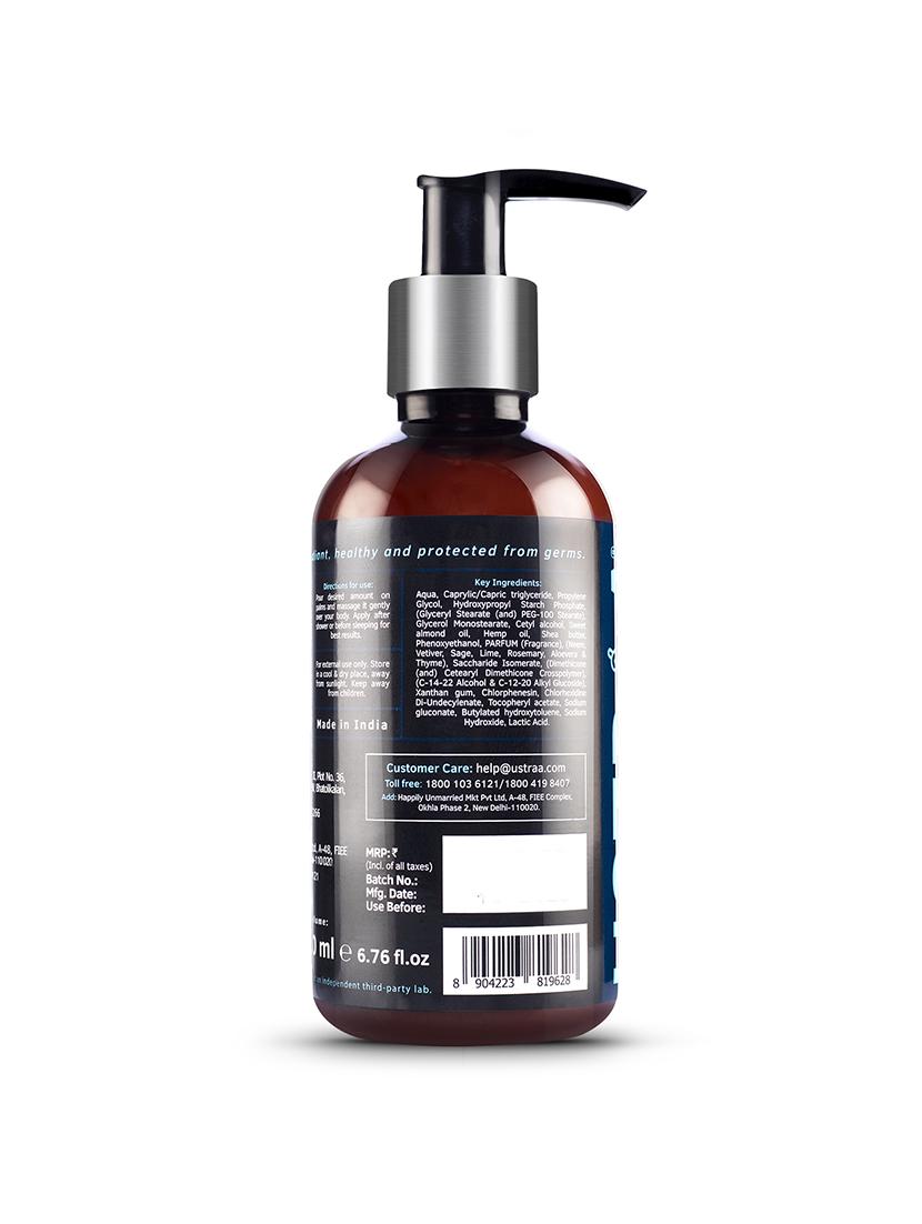 ustraa body lotion germ free- 200ml & face wash acne control - with neem & charcoal 200g - 18316159 - Standard Image - 5