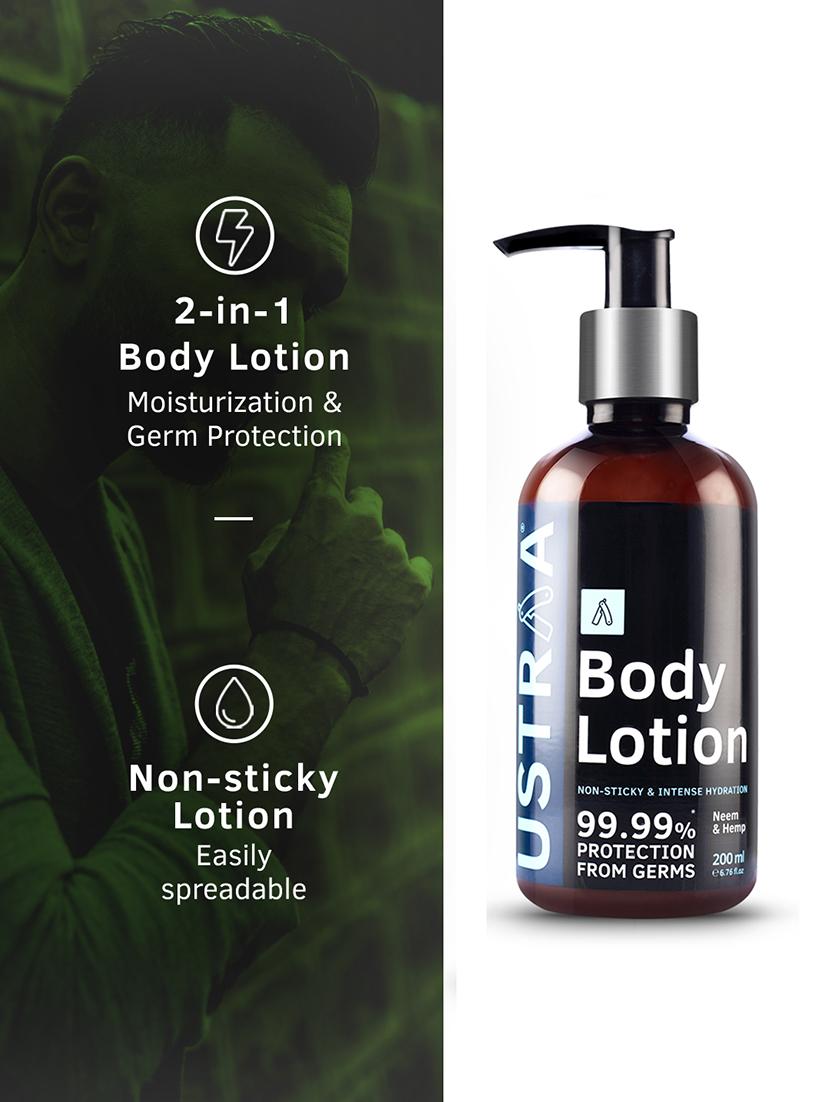 ustraa body lotion germ free - 200ml & body wash - activated charcoal - 250ml - 18316164 - Standard Image - 3