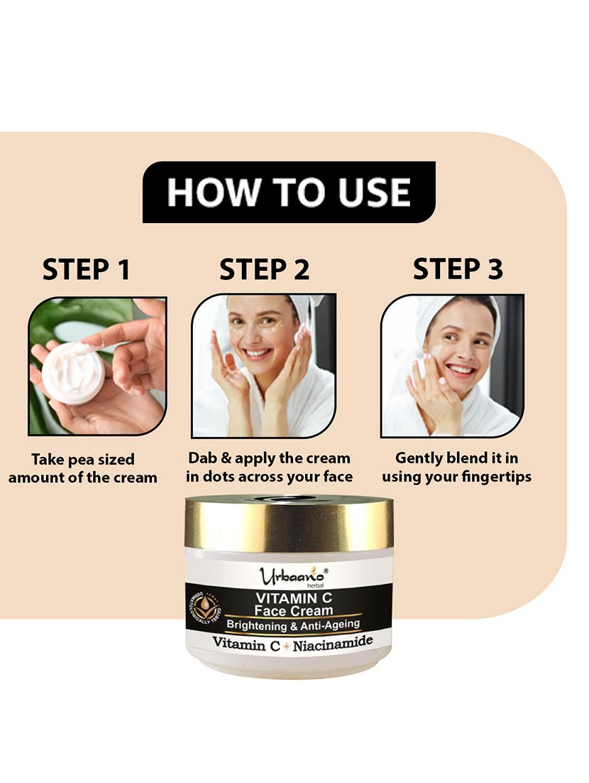 urbaano herbal vitamin c & niacinamide face cream - skin rejuvenating - 18325737 - Standard Image - 3