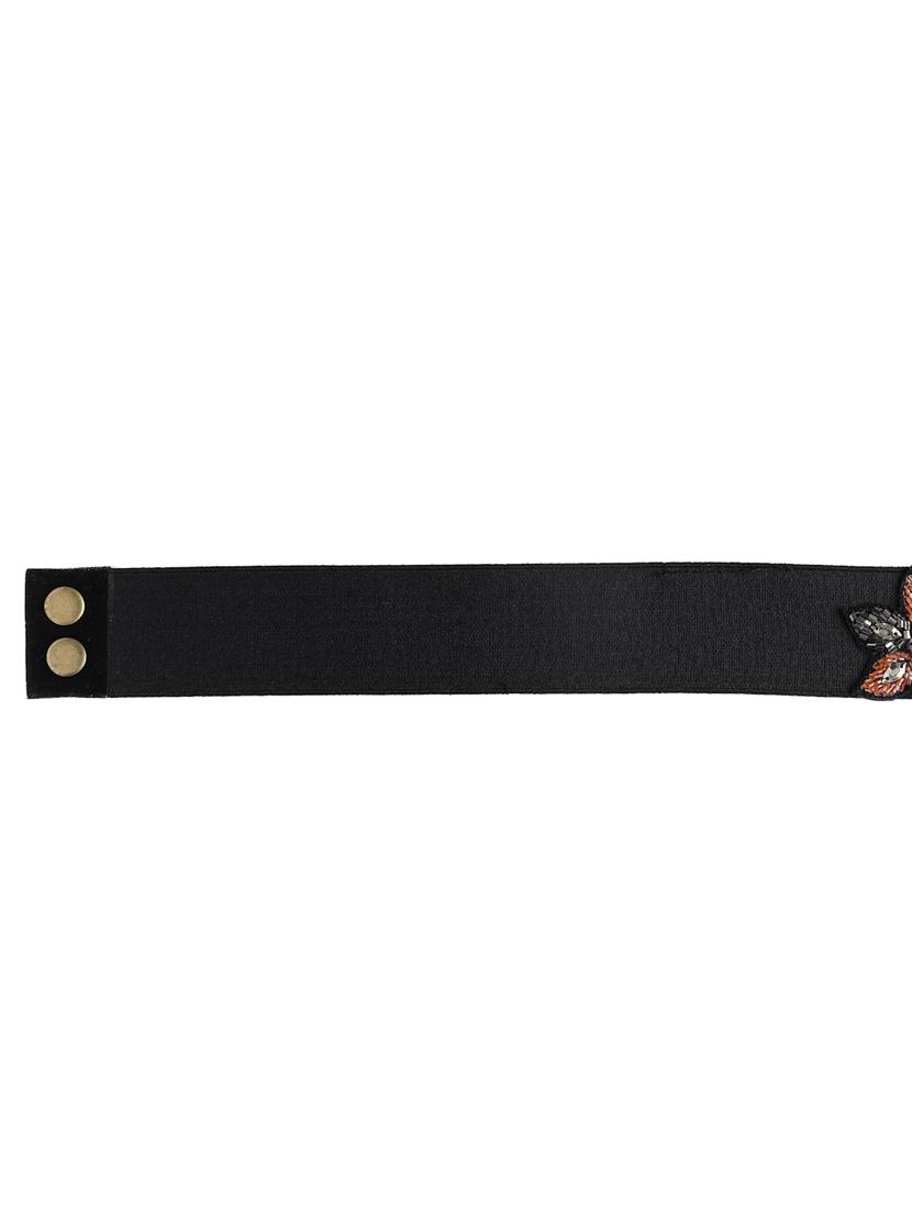 embellished wide belt with elastic & push button closure - 18329211 - Standard Image - 4