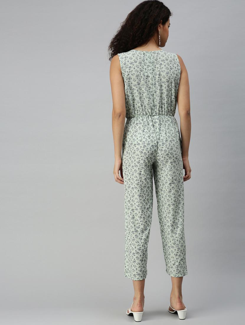 round neck floral jumpsuit - 18336935 - Standard Image - 3