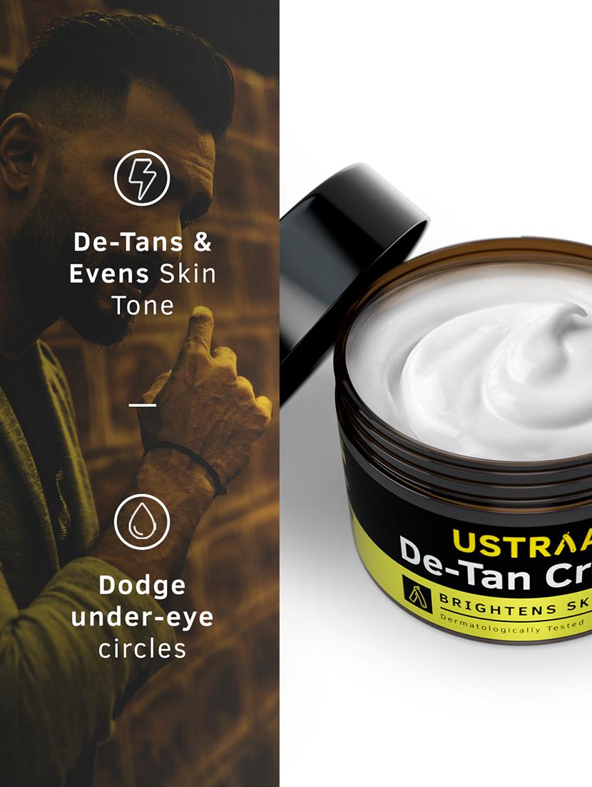 ustraa power face wash energize and de-tan - 200g & de-tan cream - 50g - 18346224 - Standard Image - 3
