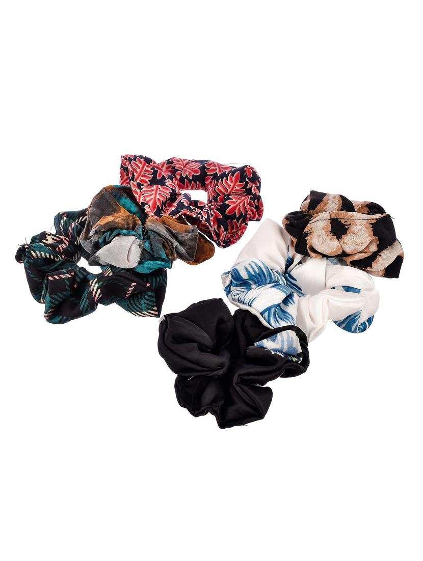set of 6 multi colored printed ponytail holders - 18384152 - Standard Image - 3