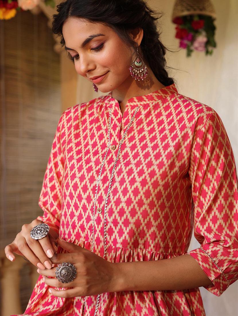 women's flared kurta - 18386010 - Standard Image - 5