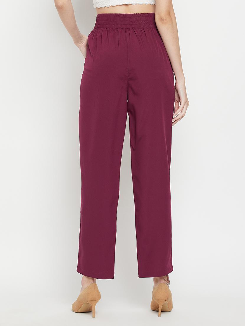 high rise solid pleated trouser - 18399728 - Zoom Image - 2