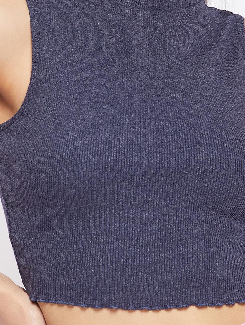 women's crop mock neck top - 18402521 - Zoom Image - 4