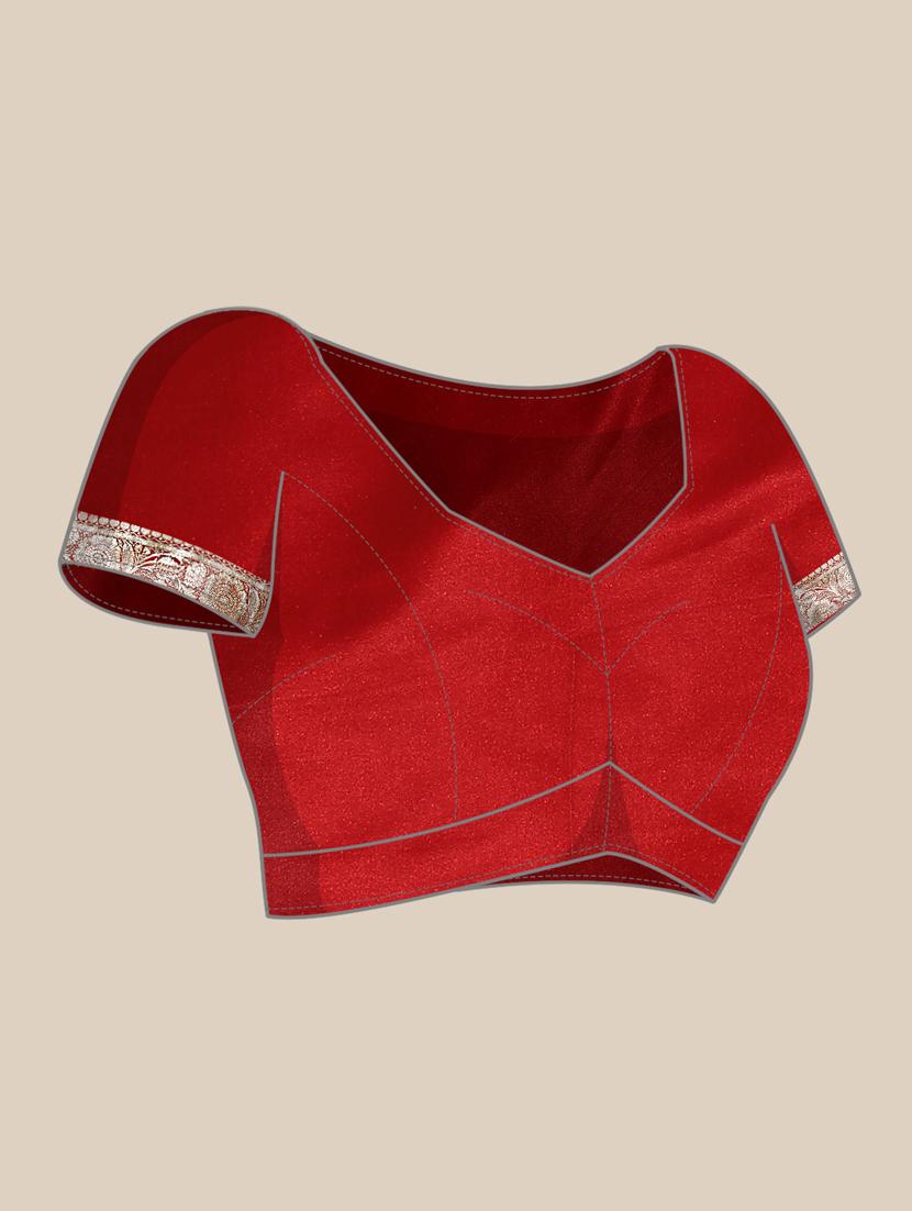 women's paisley red colored saree - 18404134 - Standard Image - 3