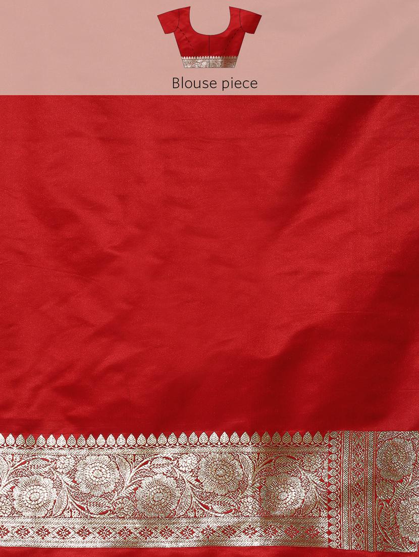 women's paisley red colored saree - 18404134 - Zoom Image - 5