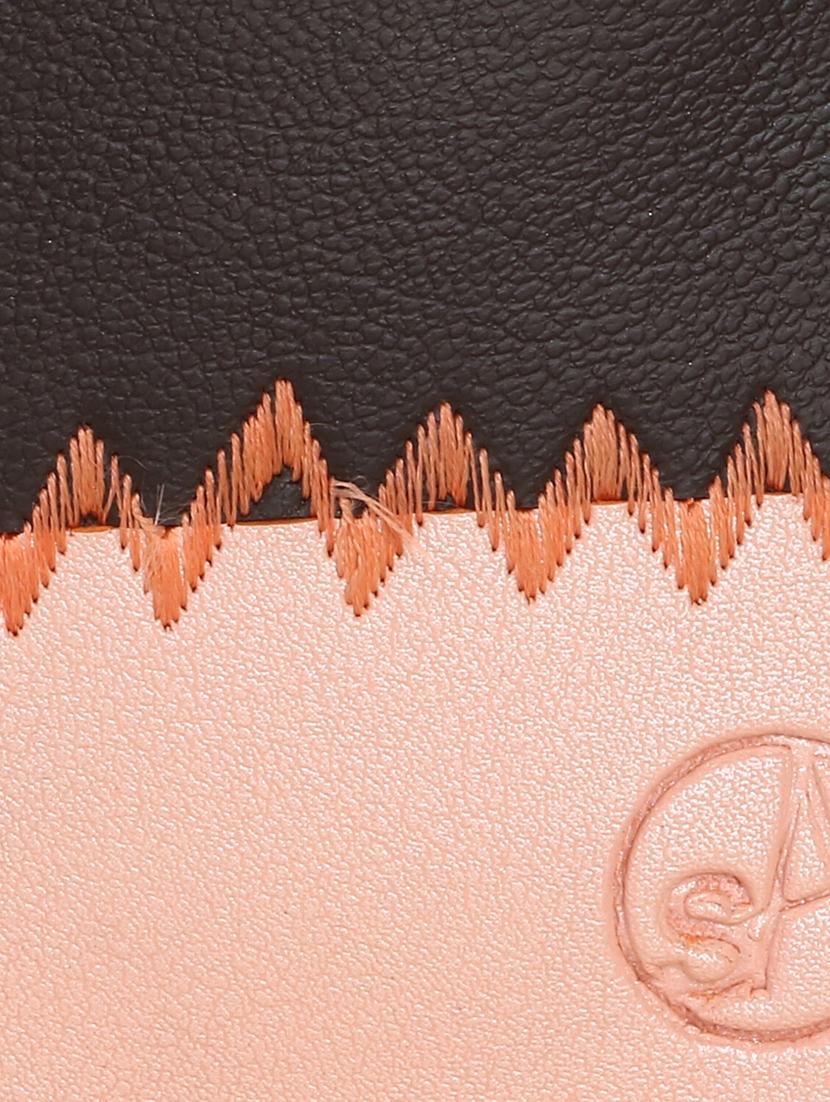brown color block regular pouch - 18434365 - Standard Image - 7