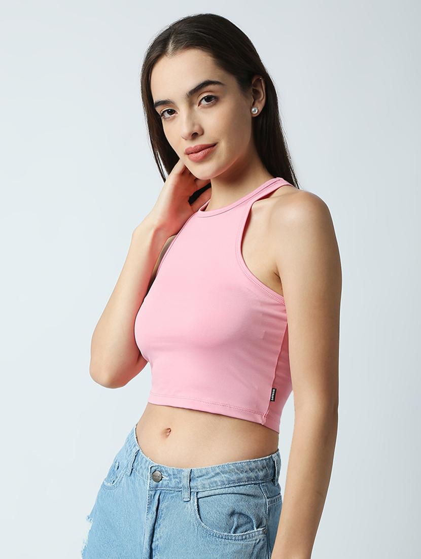 women's crop halter neck top - 18446216 - Standard Image - 2