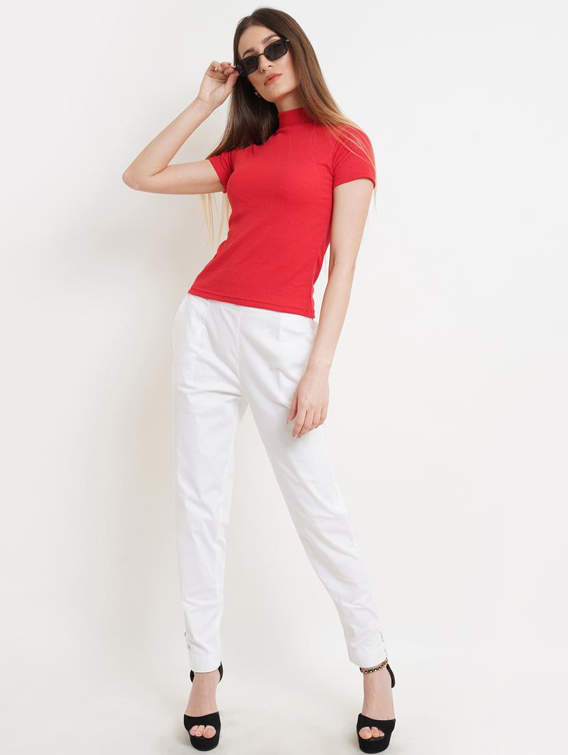 women's straight high neck top - 18446802 - Standard Image - 3
