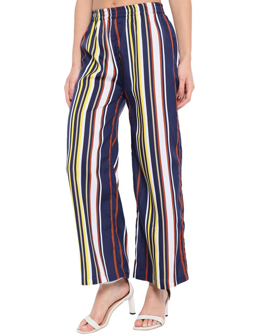 high rise striped palazzo - 18451072 - Standard Image - 3