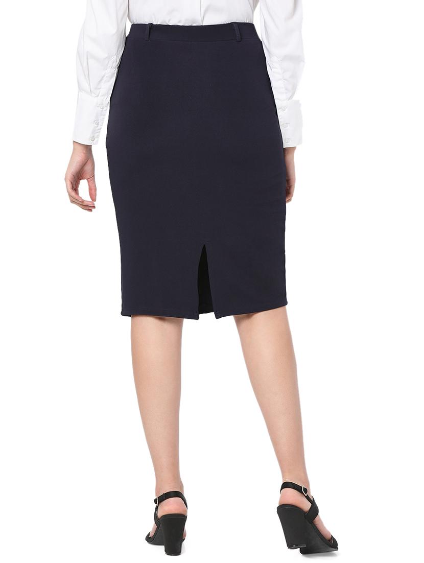 high rise solid pencil skirt - 18463153 - Zoom Image - 2