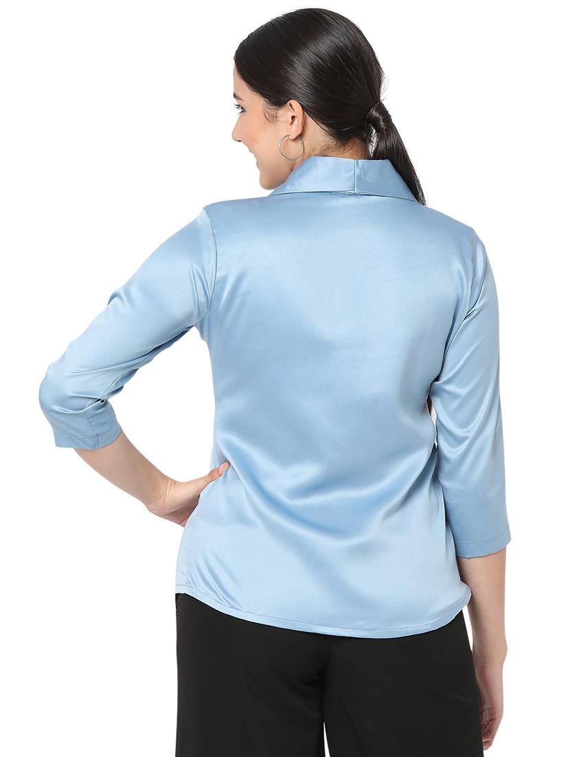 light blue solid shirt - 18463243 - Standard Image - 2