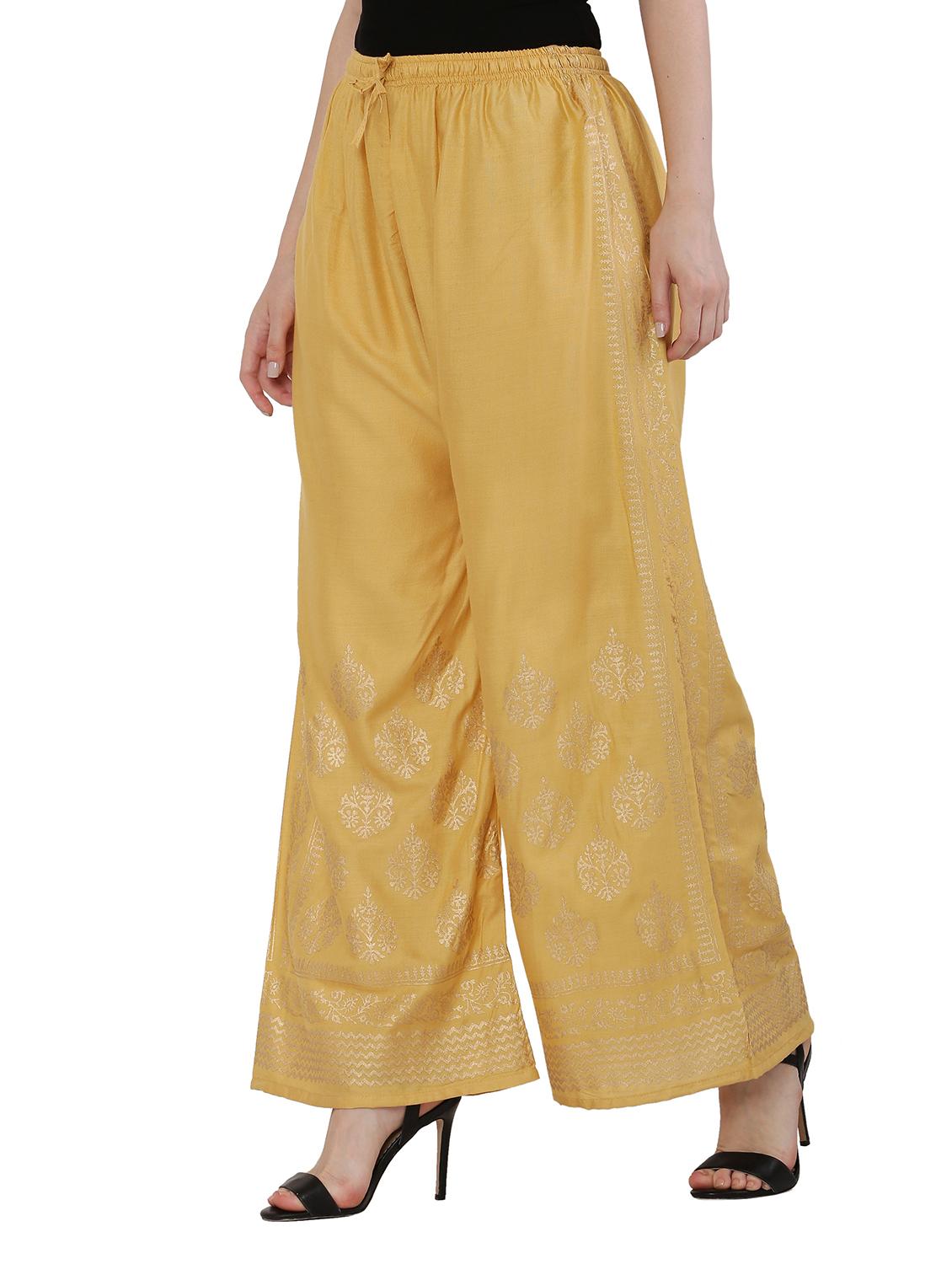 pack of 2 gold print flared palazzo - 18475152 - Zoom Image - 2