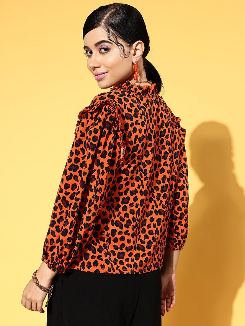 frilled detailed bishop sleeved regular shirt - 18475541 - Standard Image - 2