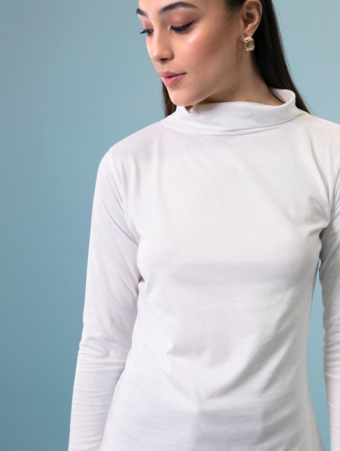 women's straight turtle neck top - 18507751 - Standard Image - 4
