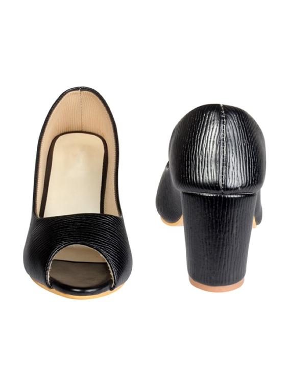 women black slip on pump - 18512413 - Standard Image - 4