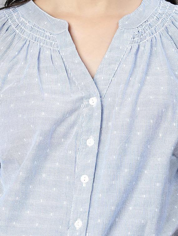 tie front striped shirt - 18524585 - Zoom Image - 4