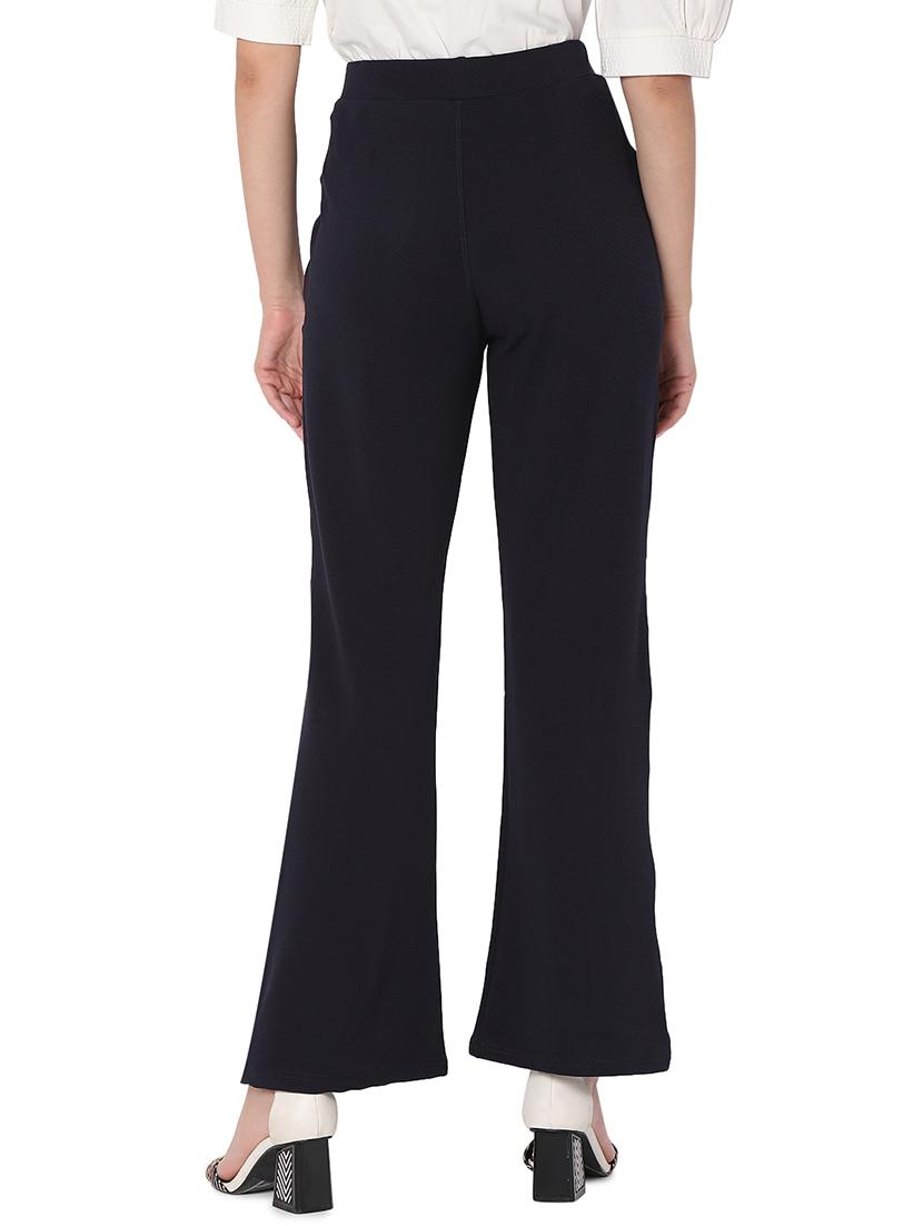 high waist solid flared trouser - 18526989 - Zoom Image - 2