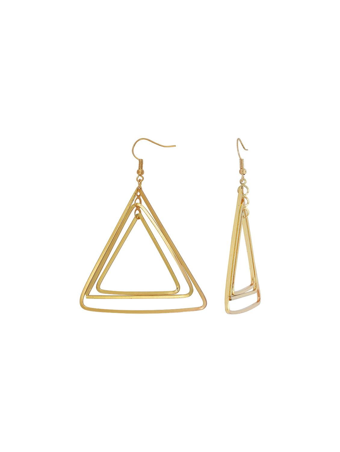 women golden drop earring - 18534360 - Zoom Image - 2