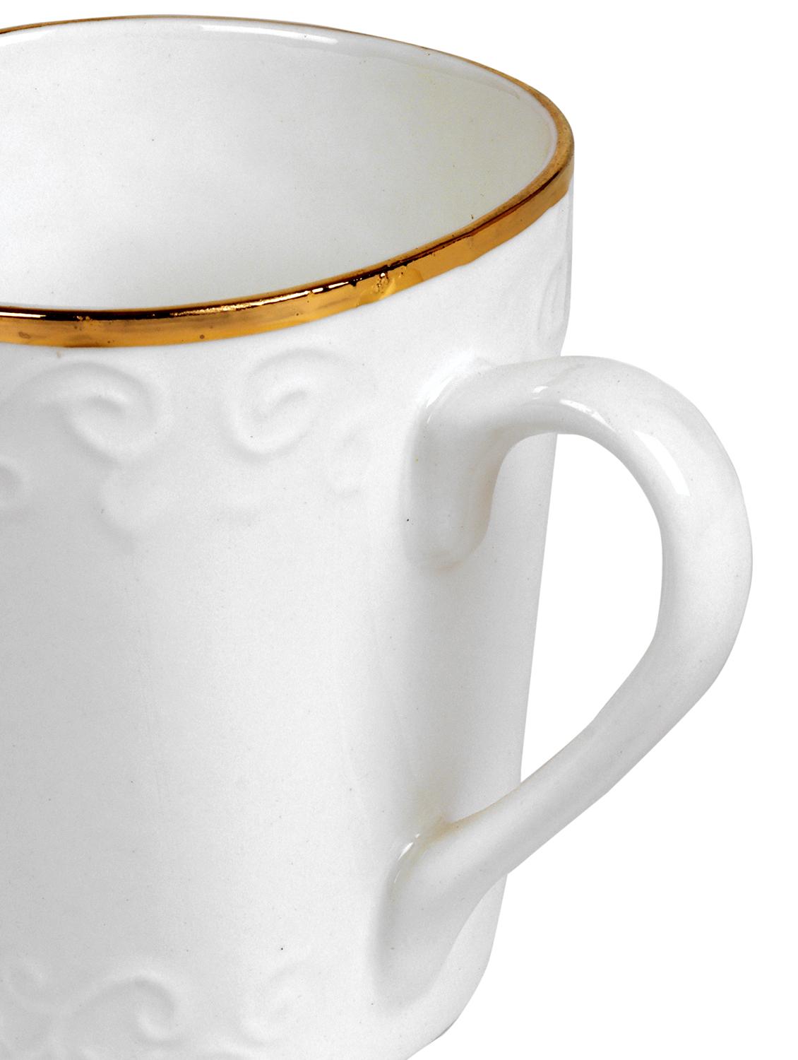 cdi white bone china glossy textured tea/coffee mugs - 18538361 - Zoom Image - 4