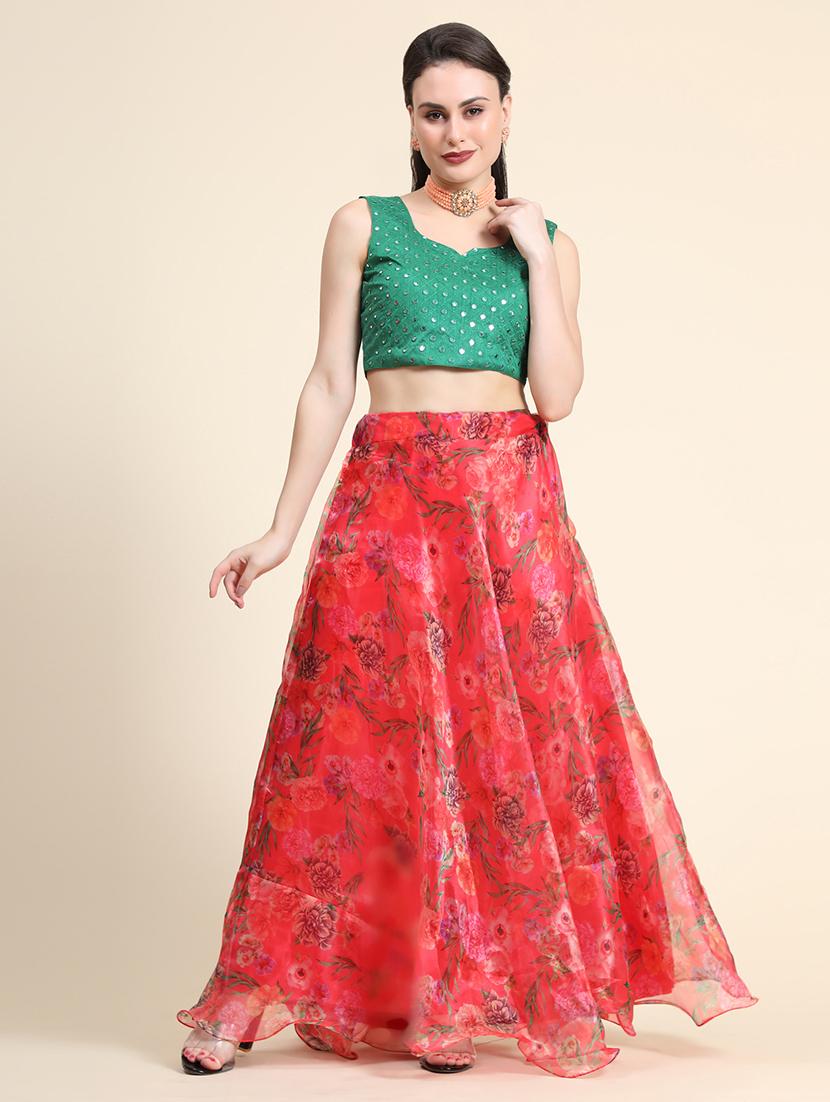 floral printed lehenga choli with dupatta - 18570723 - Standard Image - 3