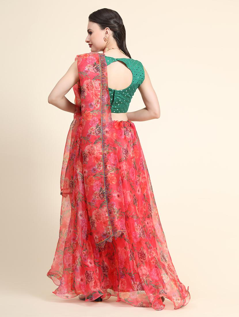 floral printed lehenga choli with dupatta - 18570723 - Zoom Image - 4