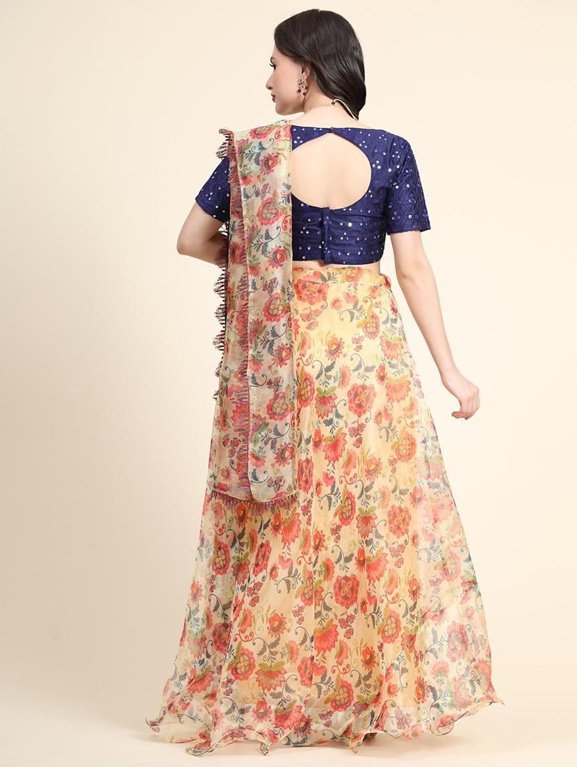 floral printed lehenga choli with dupatta - 18570724 - Standard Image - 3