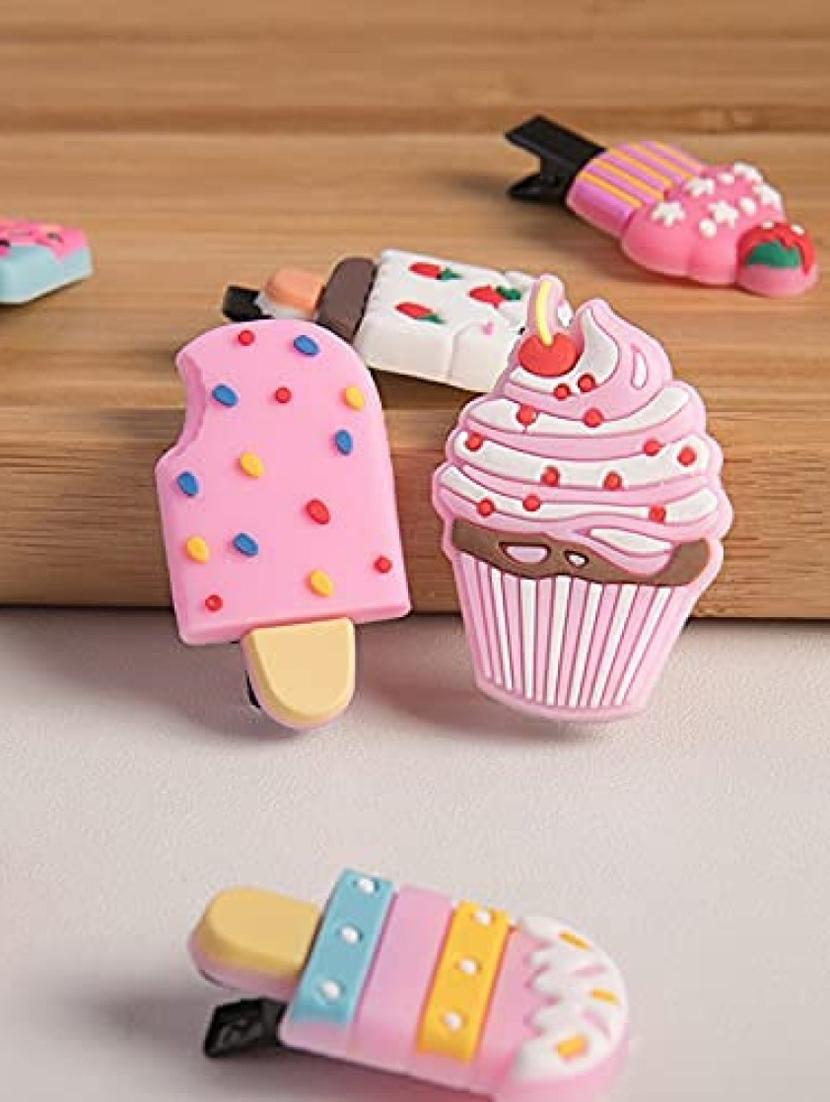 multi colored cotton blend hair pin/clips - 18575450 - Standard Image - 4