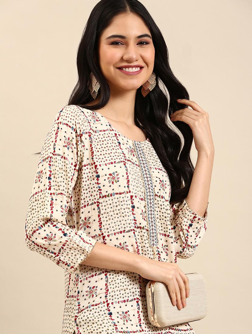 women's straight kurta - 18591162 - Standard Image - 2