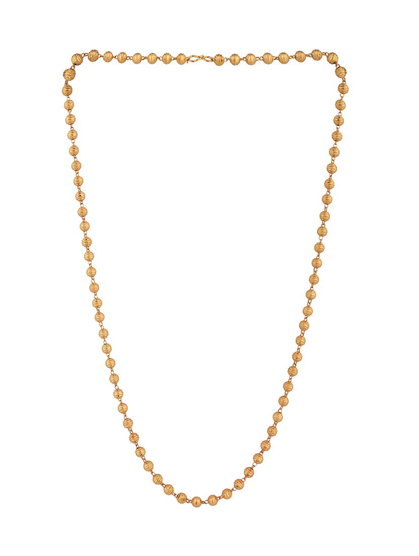 gold brass long necklace - 18614571 - Standard Image - 2