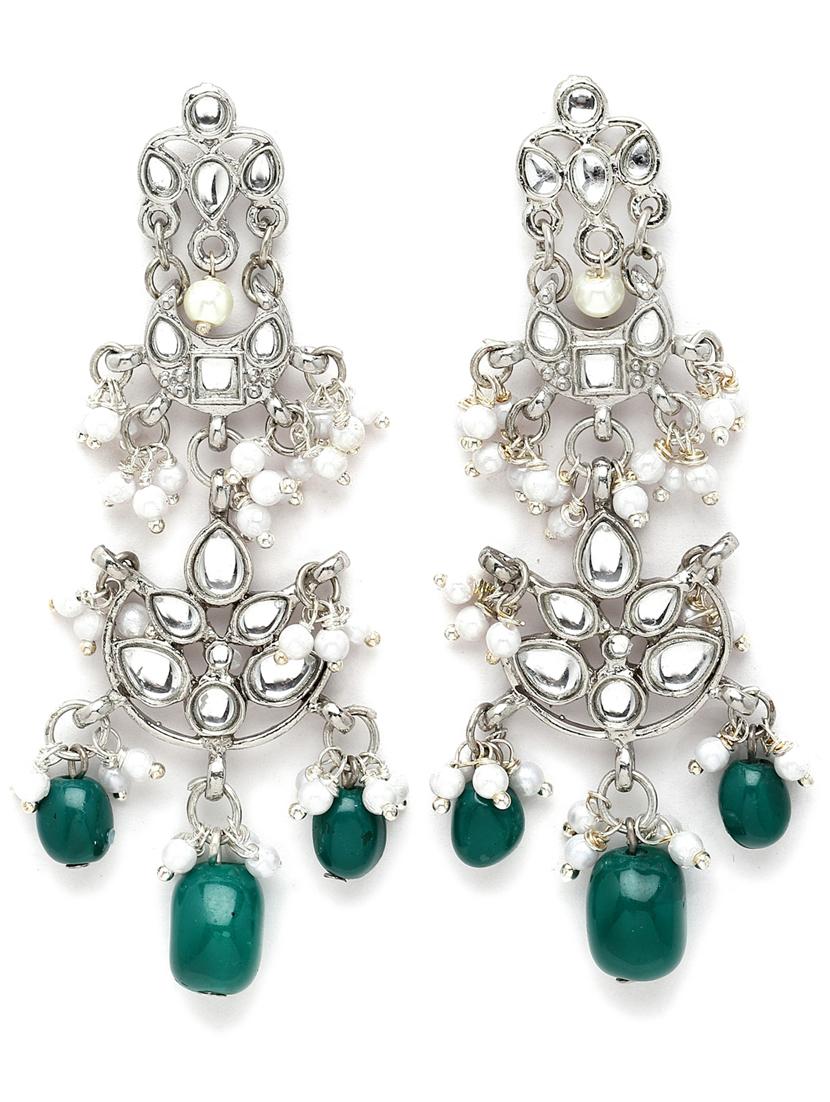silver plated necklaces and earring set - 18636051 - Standard Image - 2