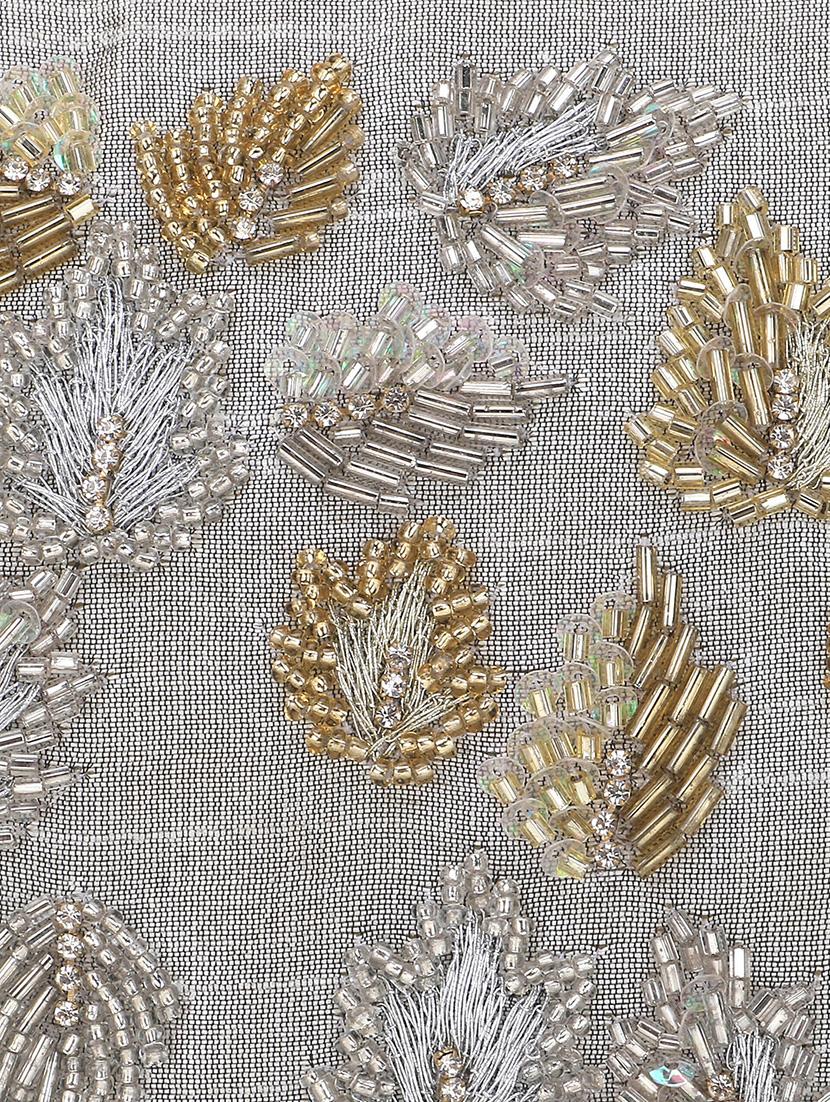 silver embellished ethnic clutch - 18636954 - Standard Image - 3