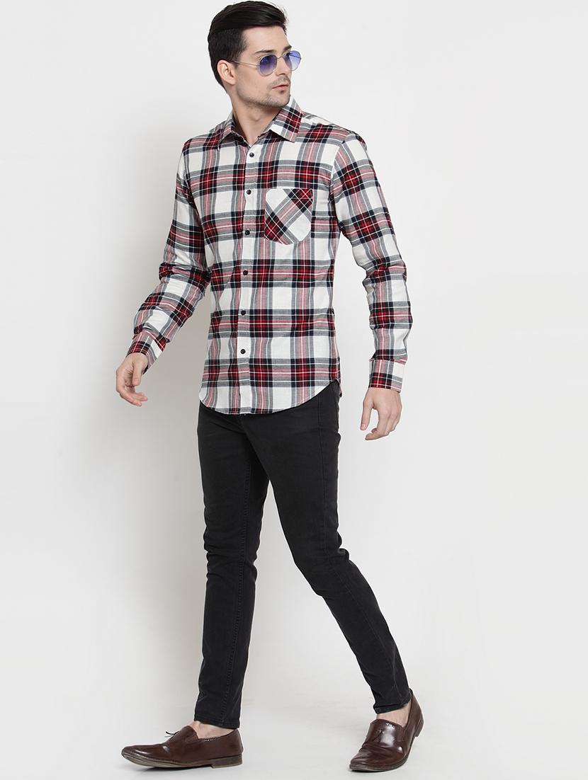 mens checks casual shirt - 18647938 - Standard Image - 3