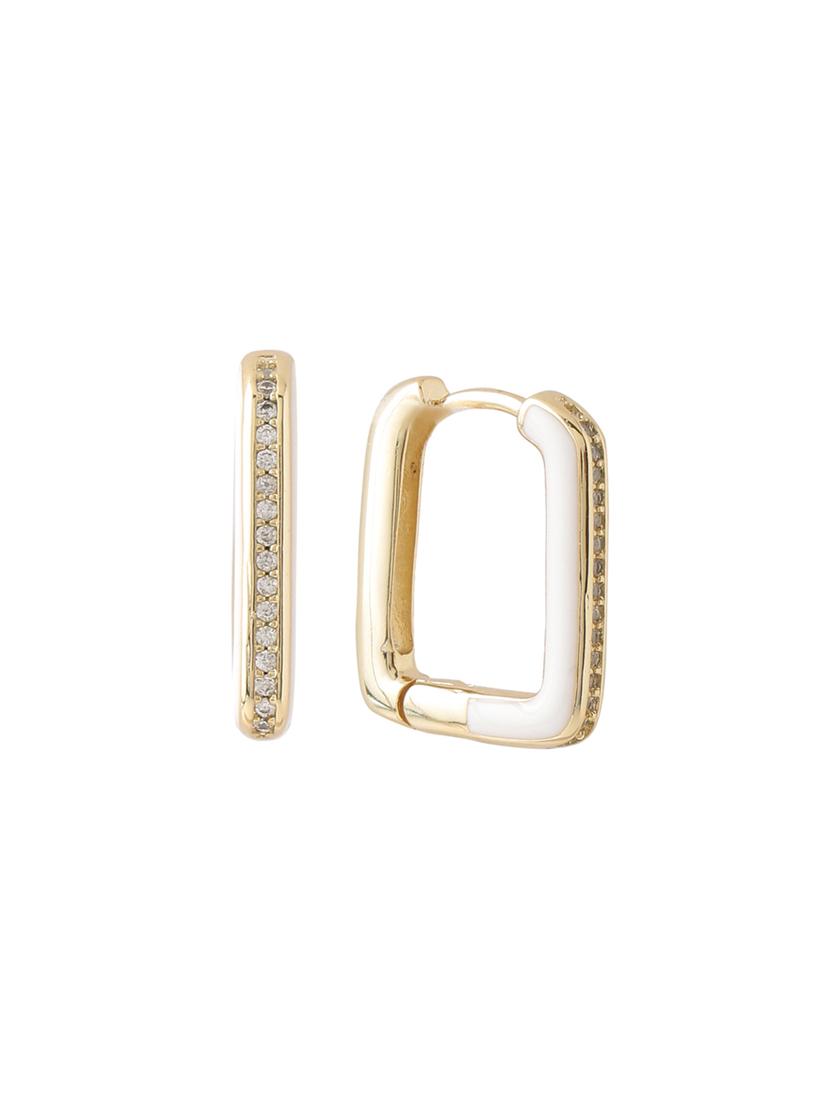 white brass studs earring - 18718736 - Standard Image - 2