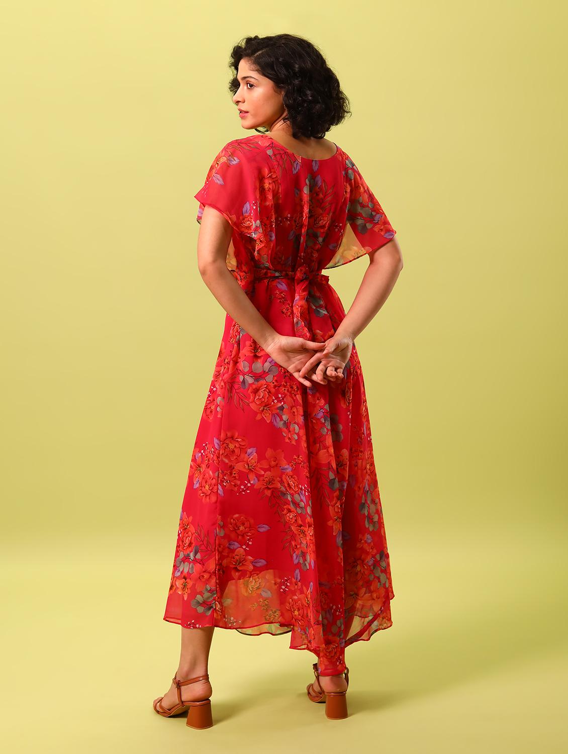 women's ruffle floral dress - 18736066 - Standard Image - 3
